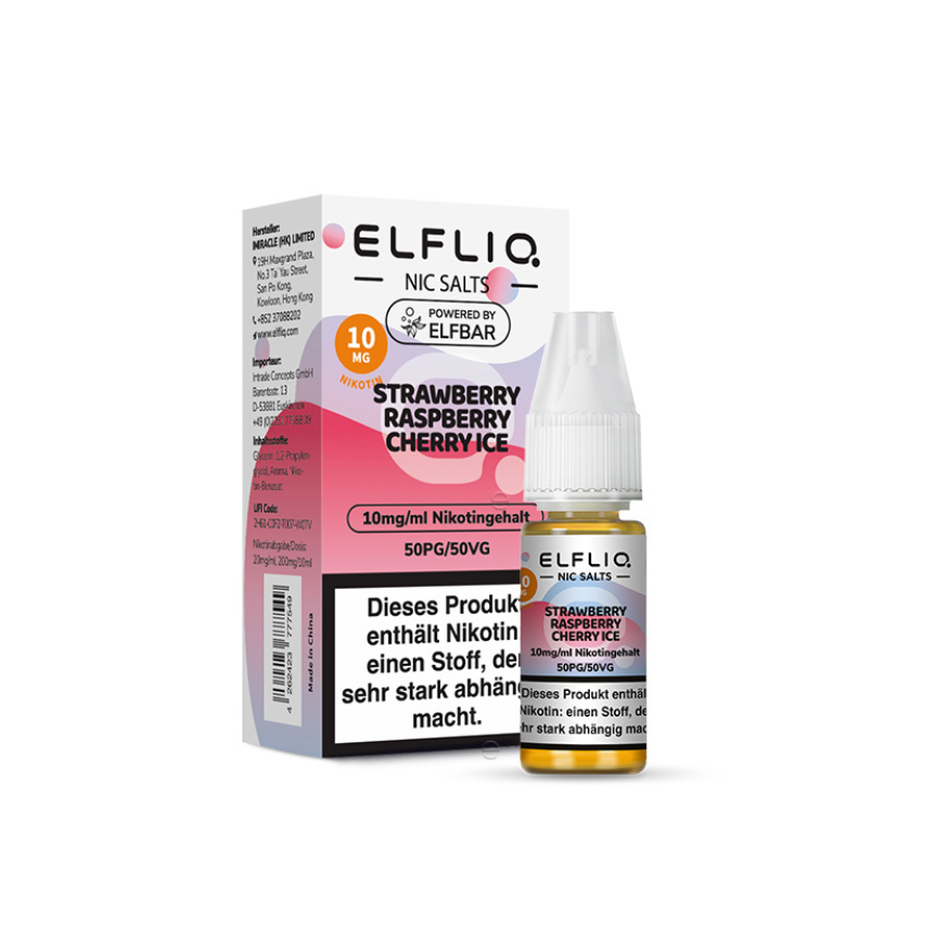 ELFLIQ - Strawberry Raspberry Cherry Ice | Liquid | 10mg