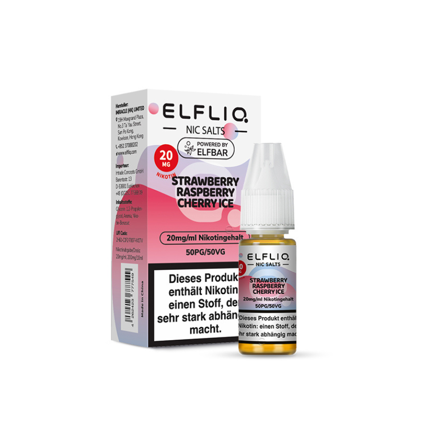 ELFLIQ - Strawberry Raspberry Cherry Ice | Liquid | 20mg