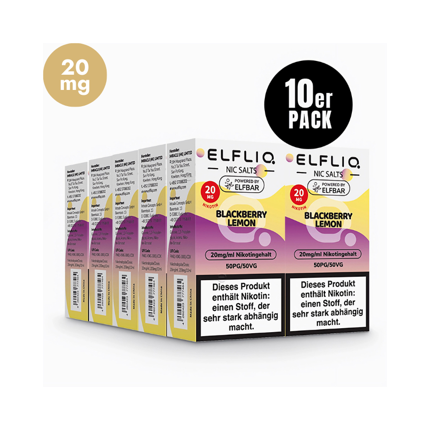 ELFLIQ - 10x Blackberry Lemon | Liquid | Spar Bundle