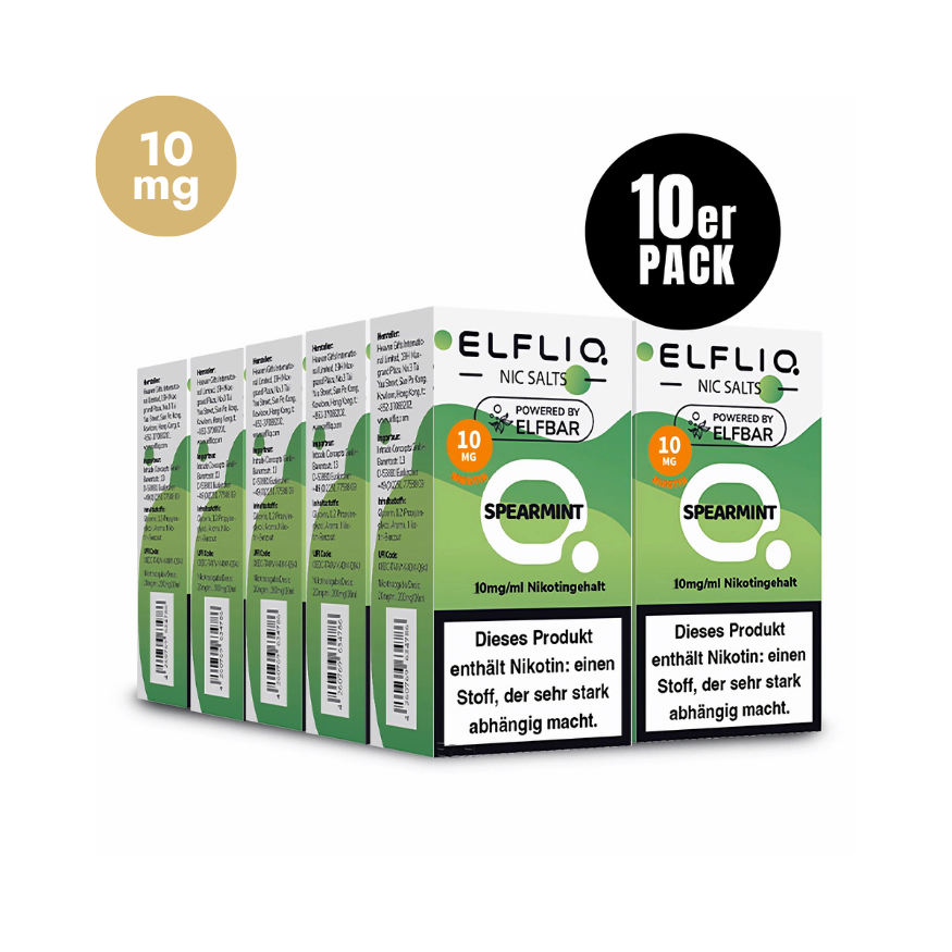 ELFLIQ - 10x Spearmint | Liquid | Spar Bundle