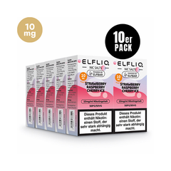 ELFLIQ - 10x Strawberry Raspberry Cherry Ice | Liquid | Spar Bundle