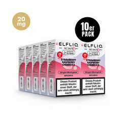 ELFLIQ - 10x Strawberry Raspberry Cherry Ice | Liquid | Spar Bundle