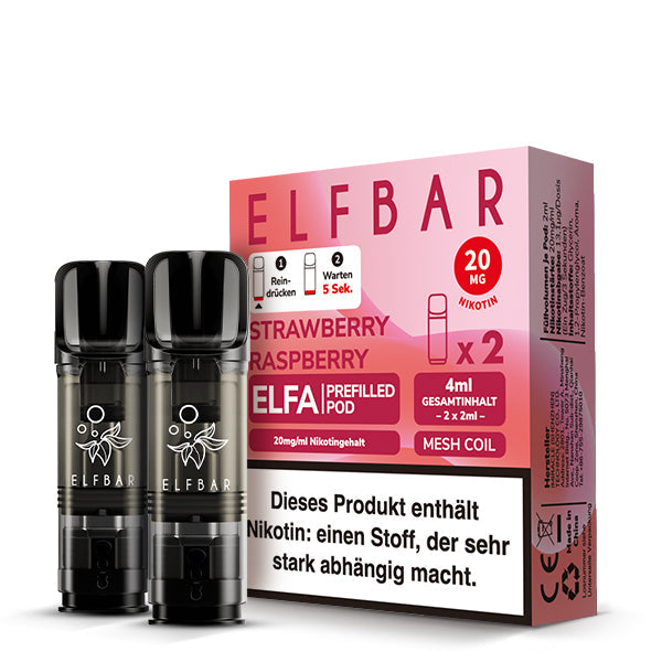 Elfbar ELFA Pods - Strawberry Raspberry (2 Stück) (Erdbeere Himbeere)