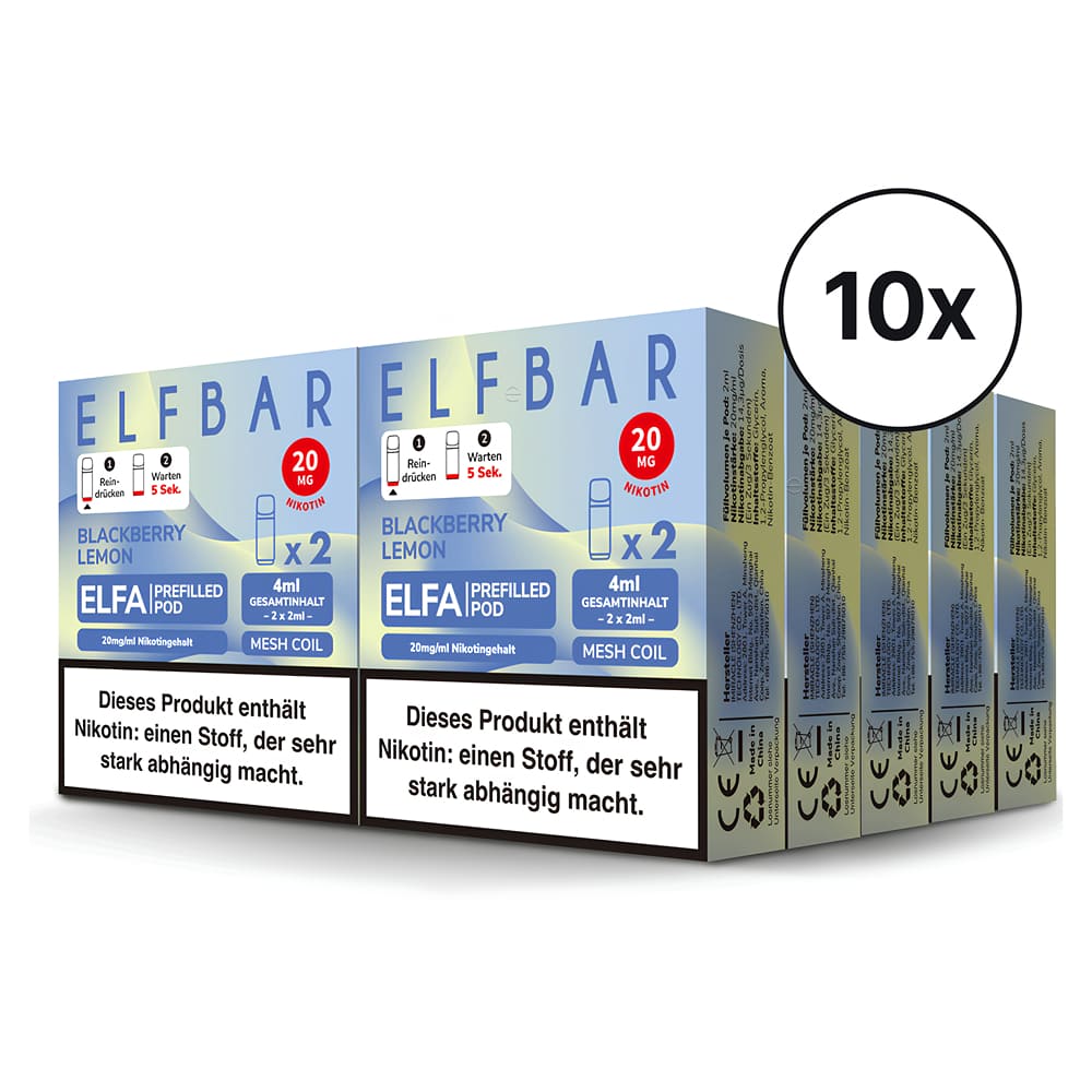 Elfbar ELFA Pods - Blackberry Lemon | Spar-Bundle