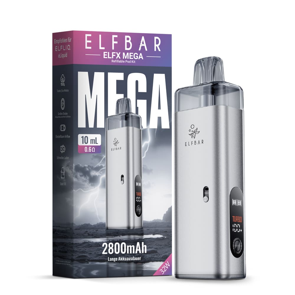 Elfbar ELFX Mega Pod Kit – Silver