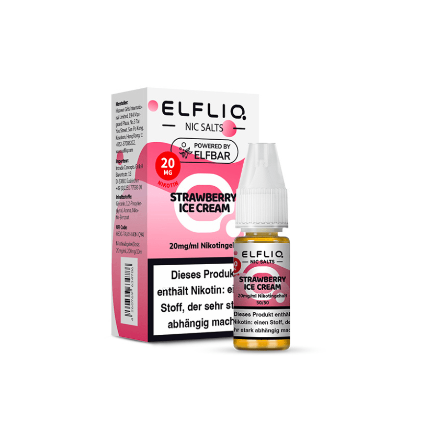 ELFLIQ - Strawberry Ice Cream | Liquid | 20mg - ELFA Store
