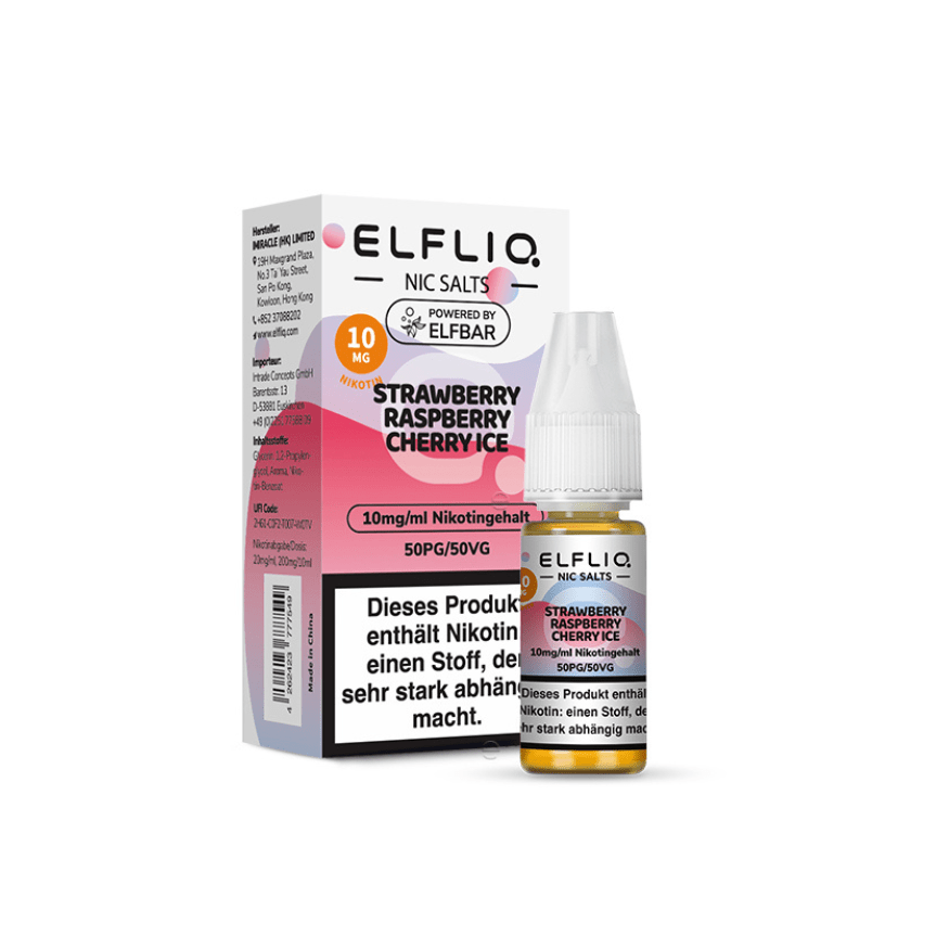 ELFLIQ - Strawberry Raspberry Cherry Ice | Liquid | 10mg - ELFA Store