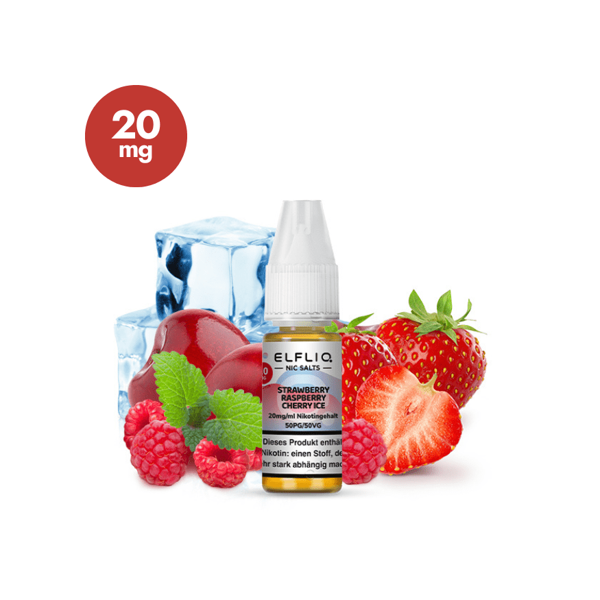 ELFLIQ - Strawberry Raspberry Cherry Ice | Liquid | 20mg - ELFA Store